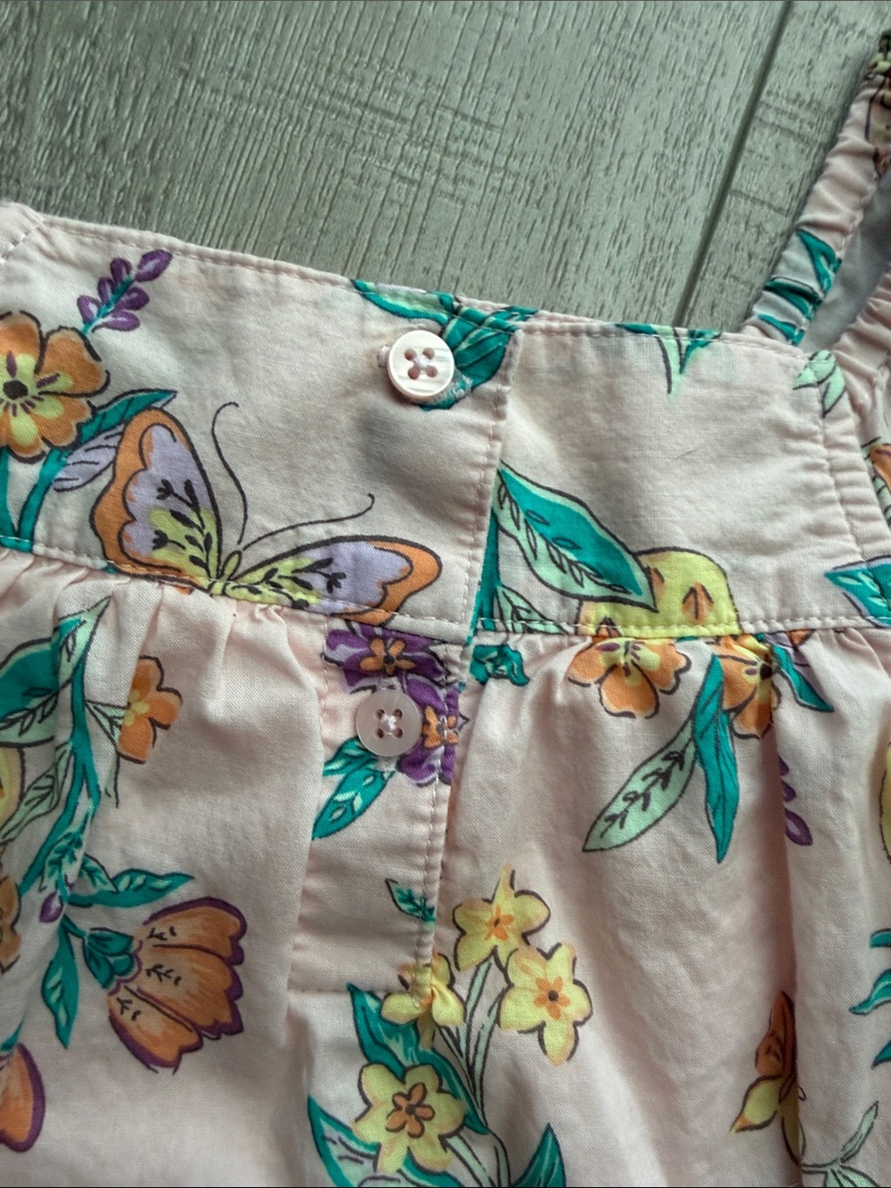 Carter’s Ruffle Sleeve Summer Two Piece Outfit- Floral/Butterflies- Girls 3T - Picture 6 of 6